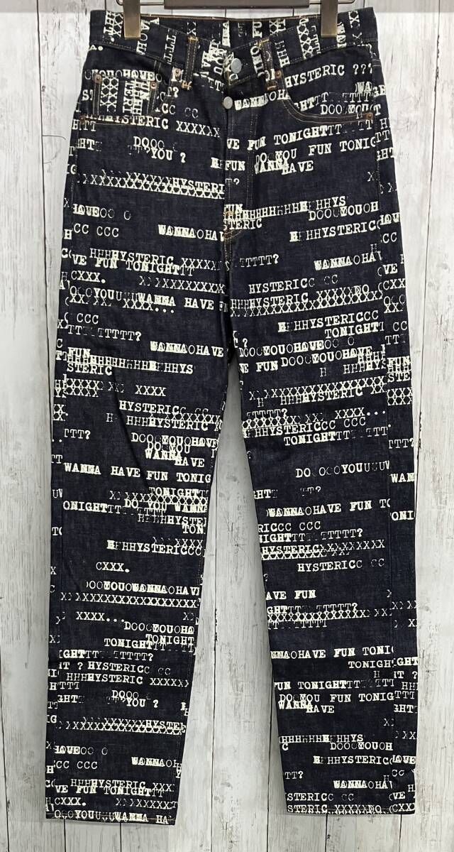 GLAMOUR HAVE FUN TYPE LOGO柄 60 S X デニムパンツ ヒステリックグラマー 総柄 size 28