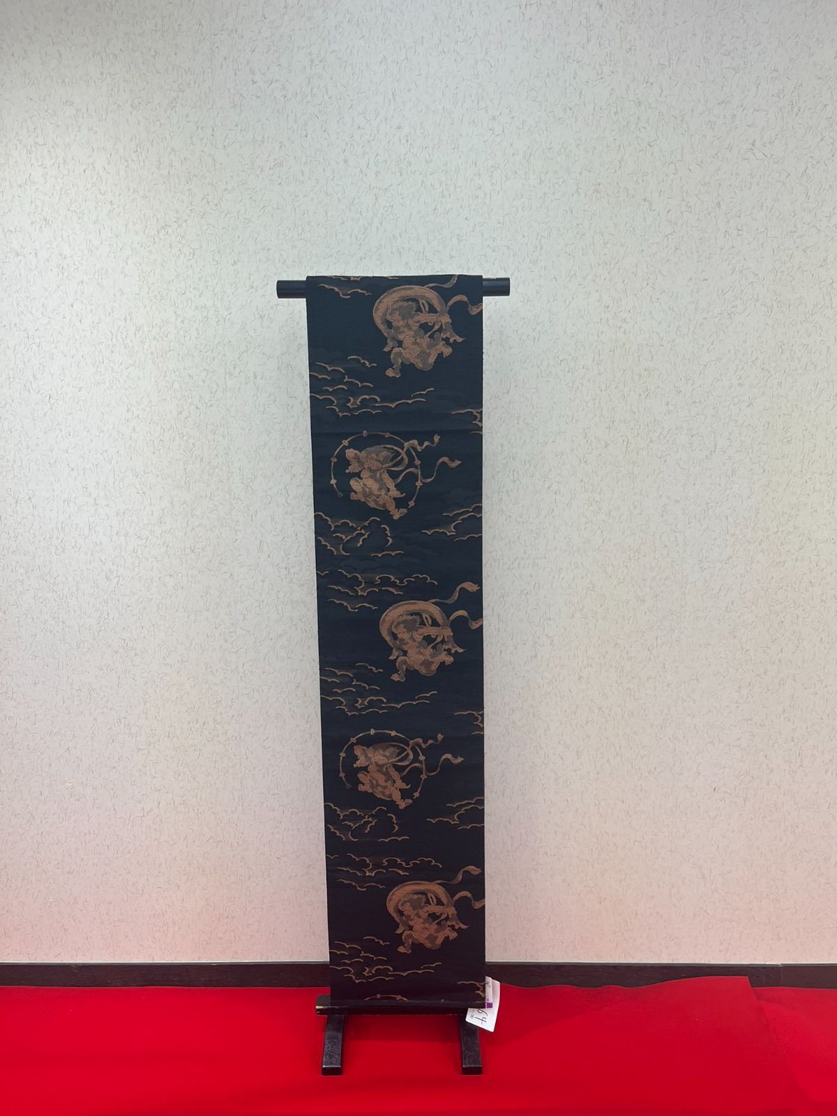 小京都 袋帯 帯 黒 風神 雷神 着物 和服