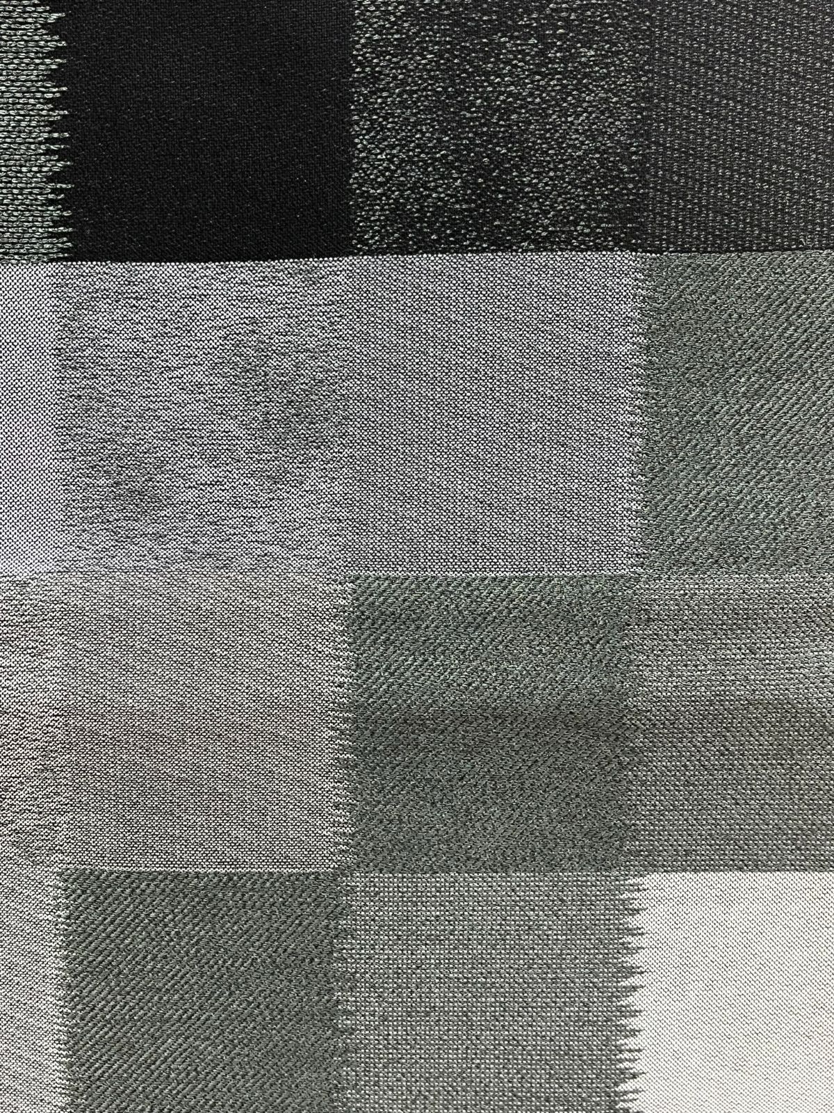 小京都 しゃれ袋帯 帯 ♥ 黒 白 グレー チェック 着物 和服