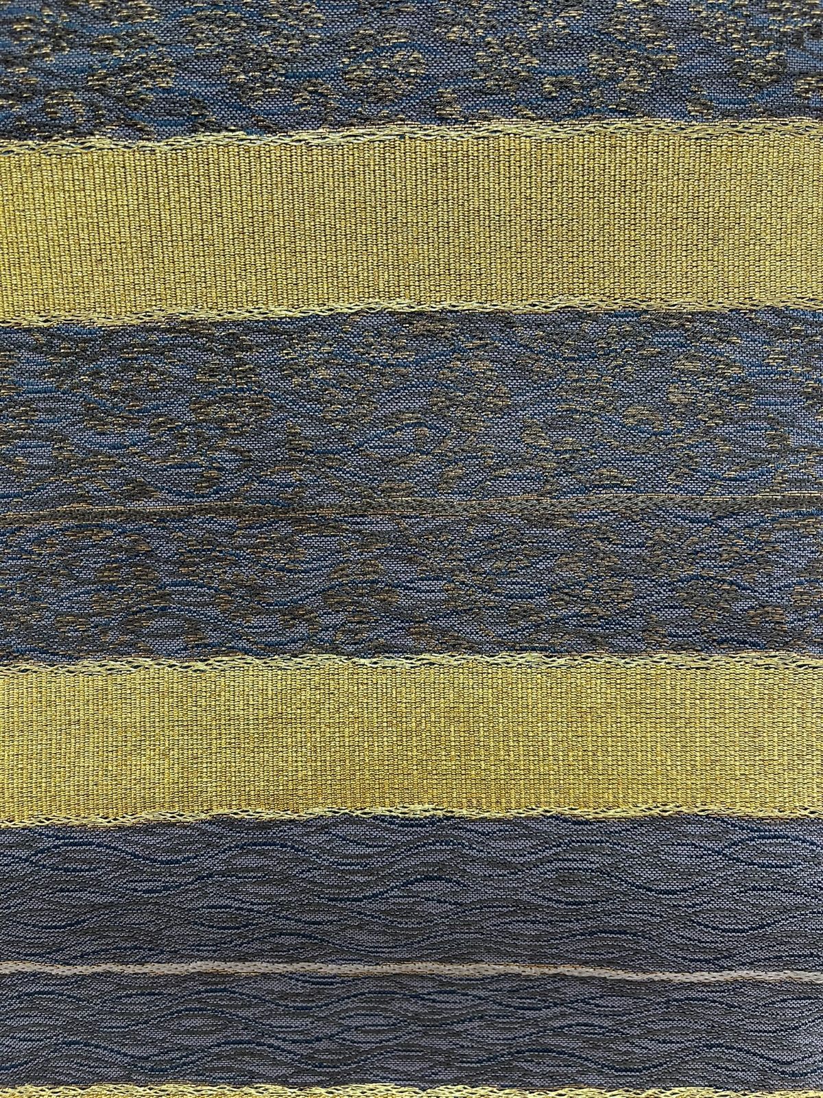 小京都 袋帯 帯 黒 黄色 ストライプ 着物 和服