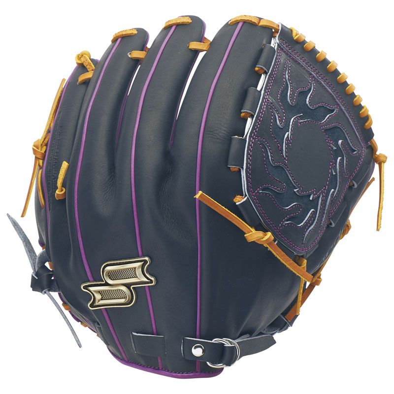 新作，お買い得 SSK(エスエスケイ) 軟式プロエッジシリーズ C 投手用 野球 グローブ 軟式野球グローブ PNC71425F　25AW、(7180)Nブラック×パープル 軟式