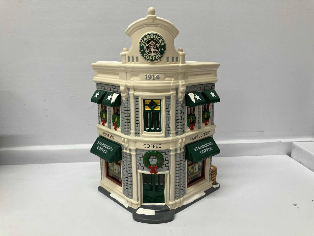 Department 56 Original Snow Village セラミックフィギュア スターバックス 店舗 1995年製 ハンドペイント