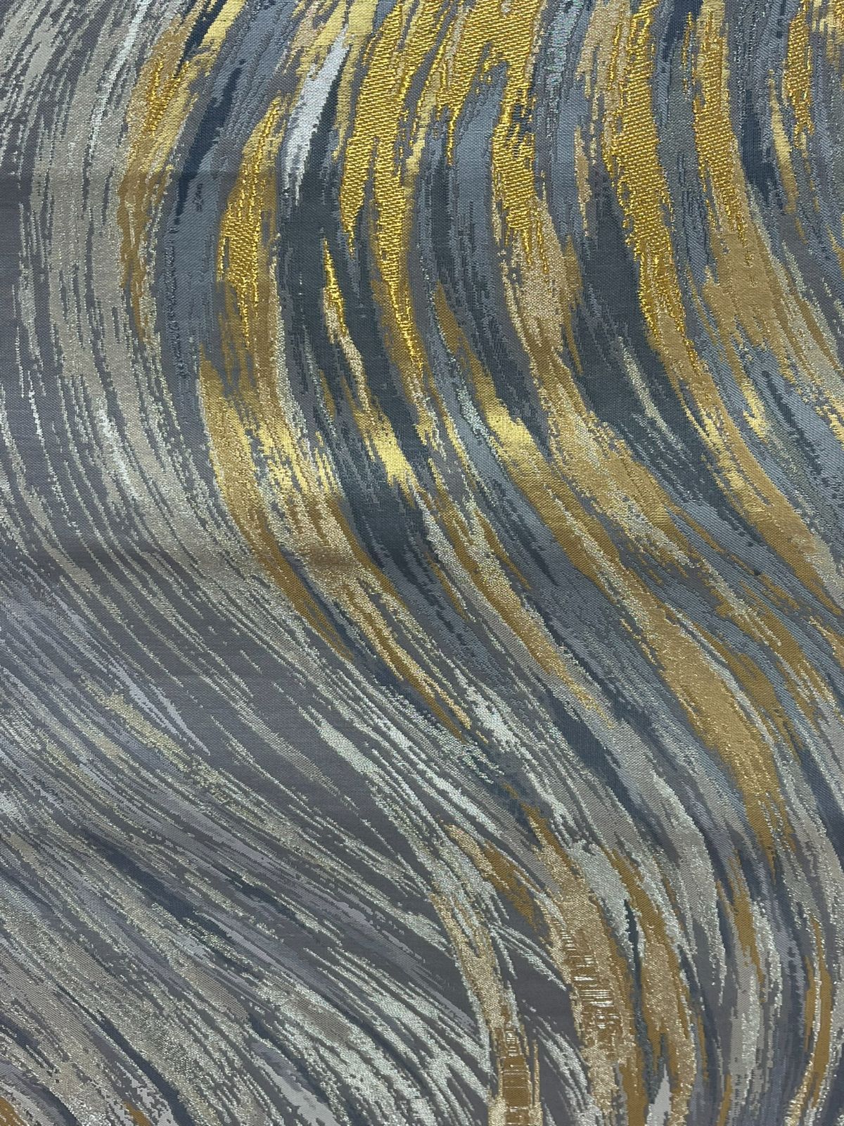 小京都 袋帯 帯 青 黄色 グレー 着物 和服