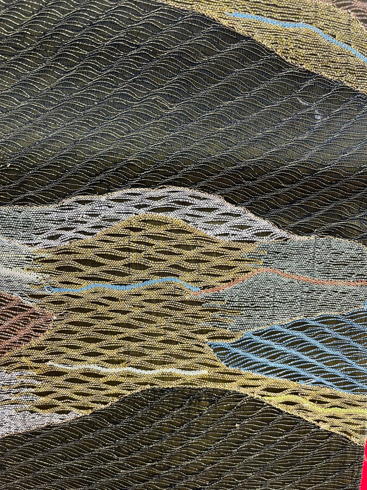 小京都 しゃれ袋帯 帯 ♥ 緑 白 金 着物 和服