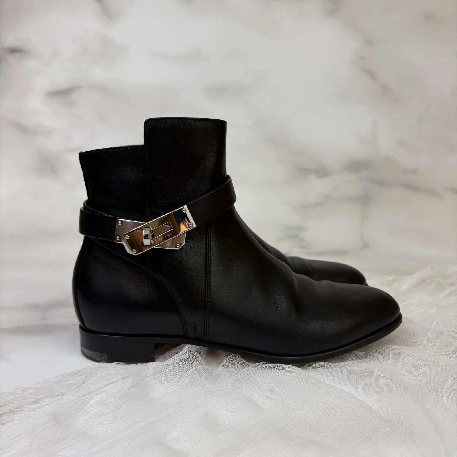 鑑定済み 】エルメス 《 ネオ 》 36 ( 23cm程度 ) ブラック シルバー