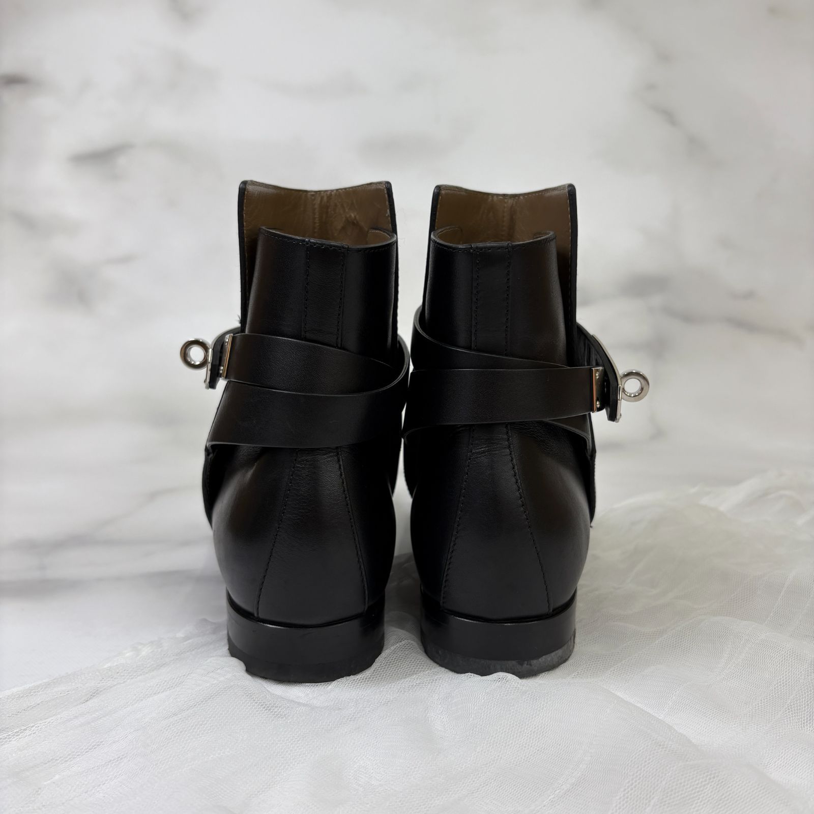 鑑定済み 】エルメス 《 ネオ 》 36 ( 23cm程度 ) ブラック シルバー