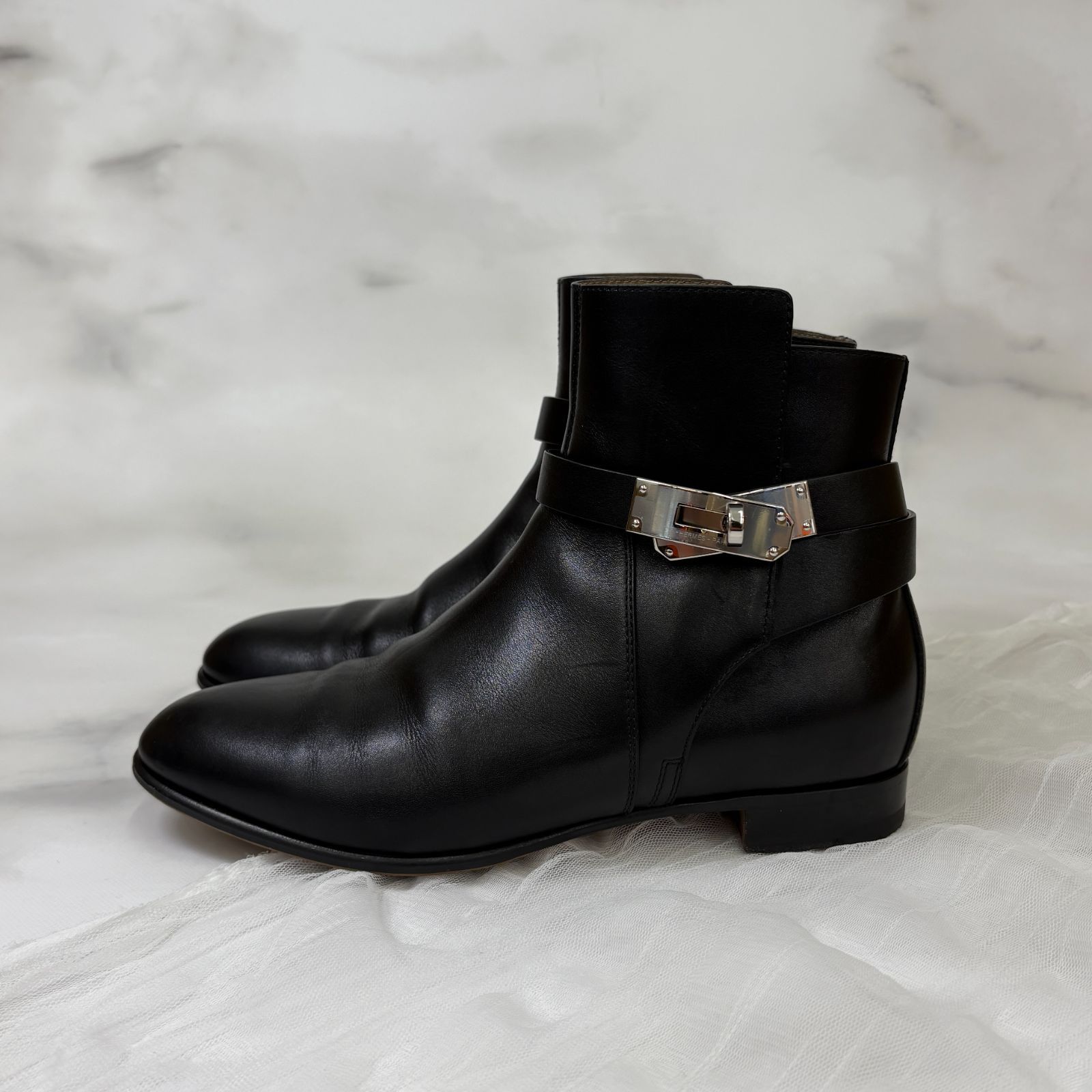 鑑定済み 】エルメス 《 ネオ 》 36 ( 23cm程度 ) ブラック シルバー