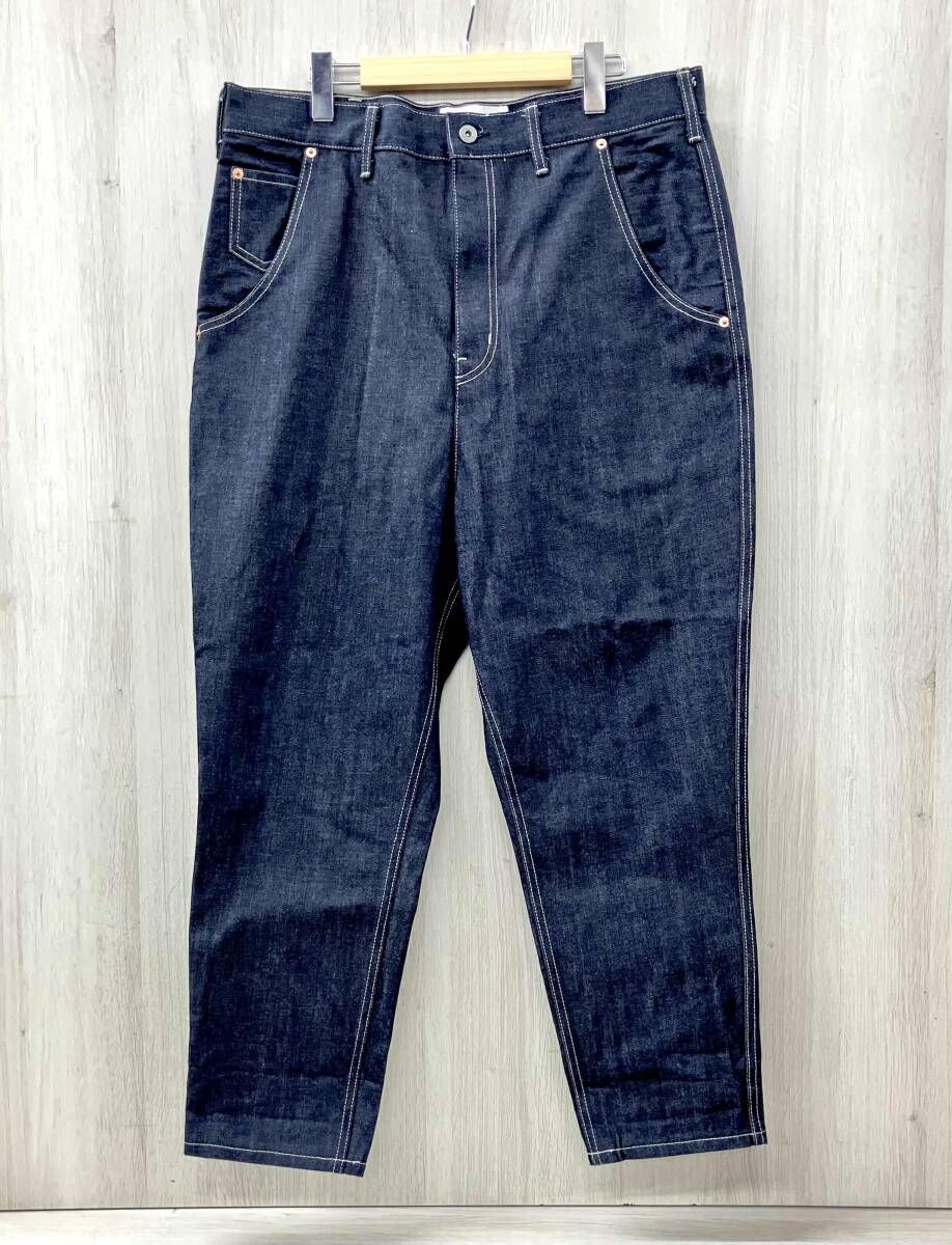 JUNYA denim ジュンワタナベ デニム ジーンズ XE-P 402 5ポケットフロントジップフライテーパードジーンズ ネイビー Sサイズ