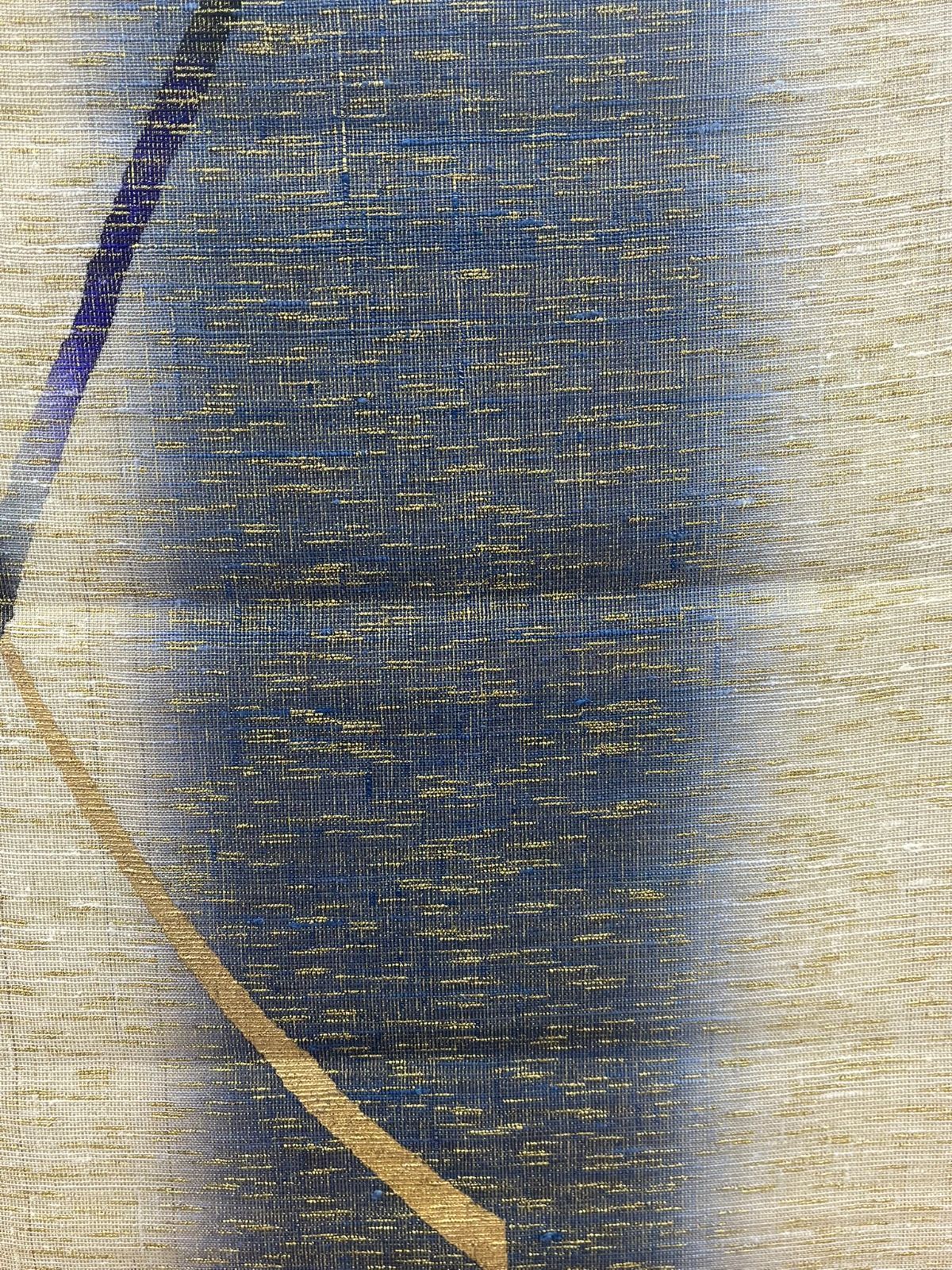 小京都 しゃれ袋帯 帯 白 青 オレンジ 着物 和服