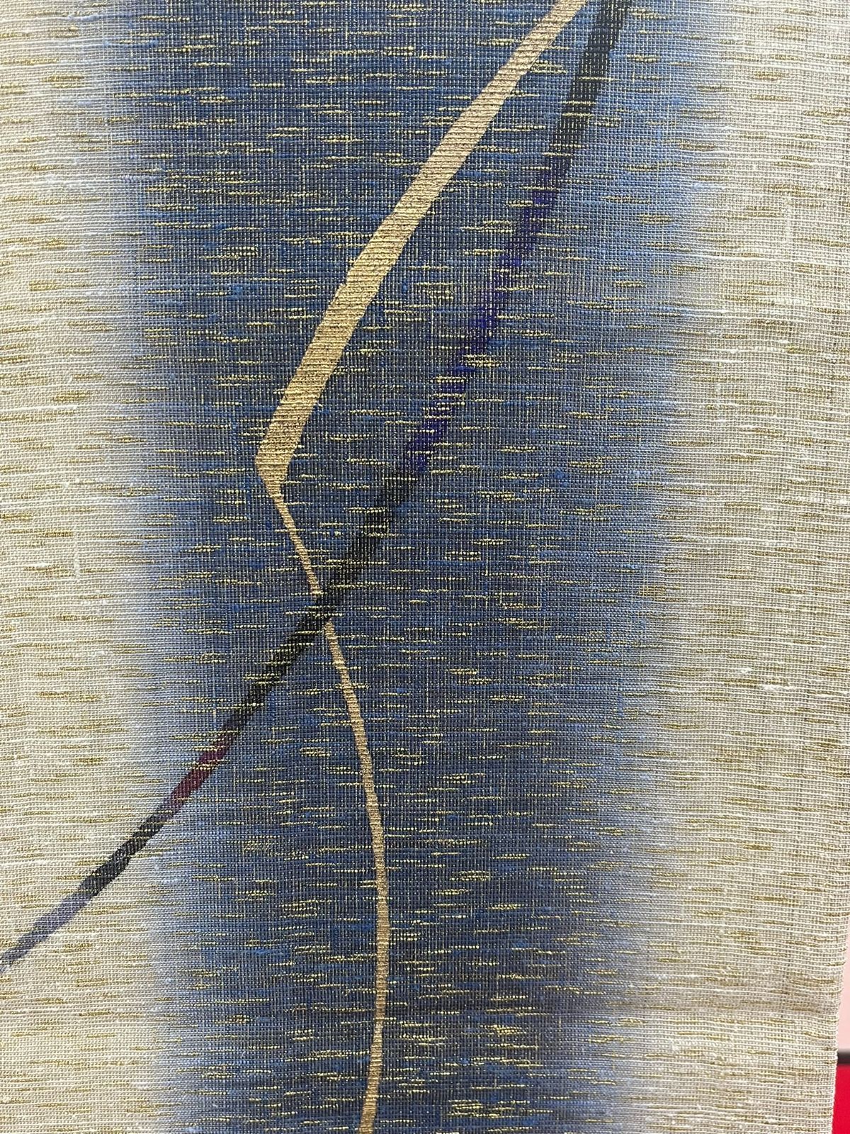  小京都 しゃれ袋帯 帯 白 青 オレンジ 着物 和服 袋帯 帯