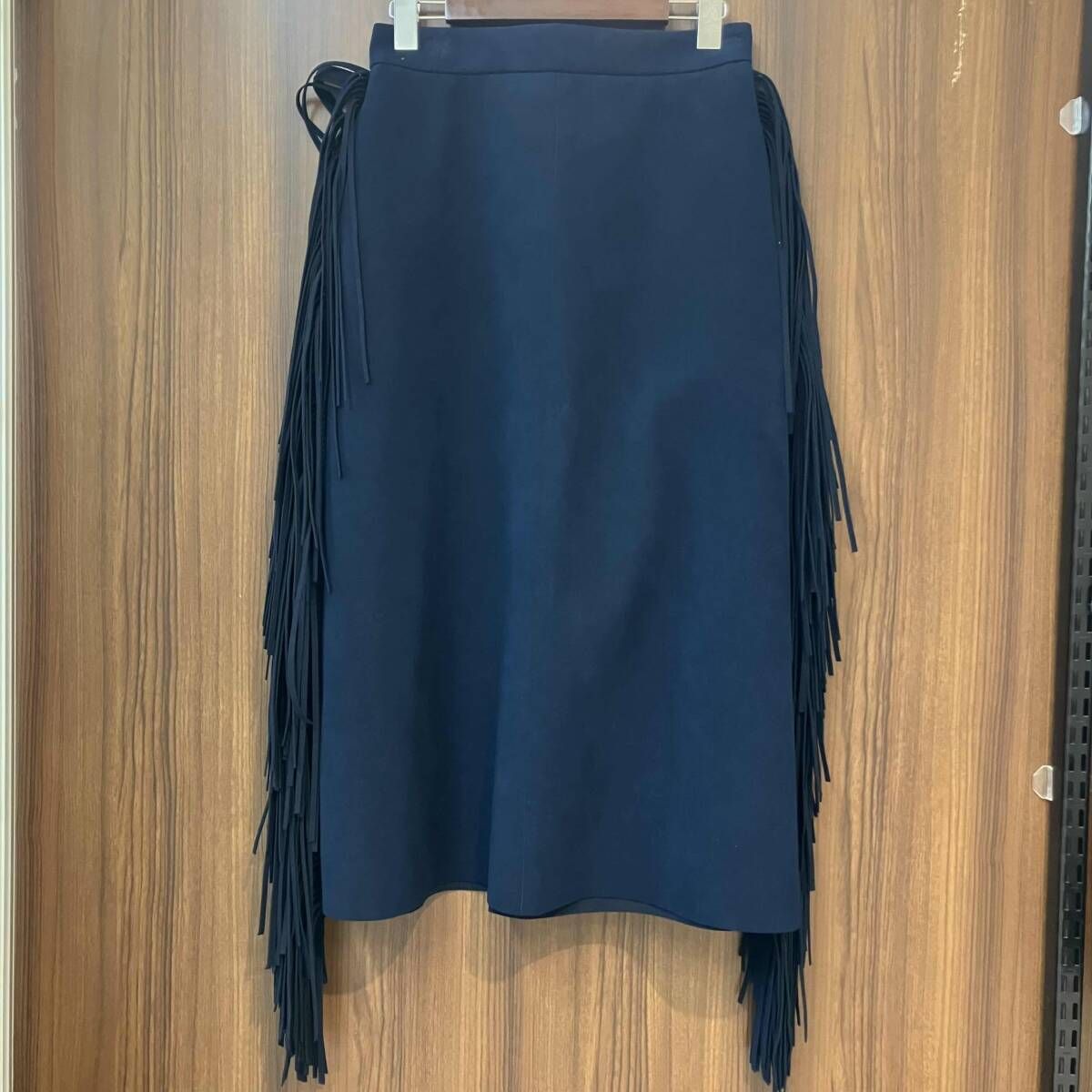 HYKE ハイク スカート ネイビー スエード