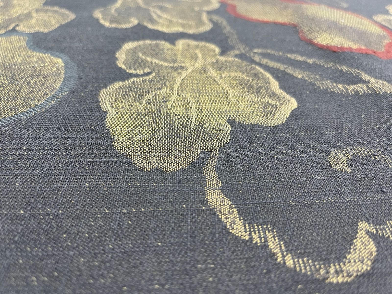  小京都 名古屋帯 帯 黄色 辻が花 蝶 着物 和服 名古屋帯 帯