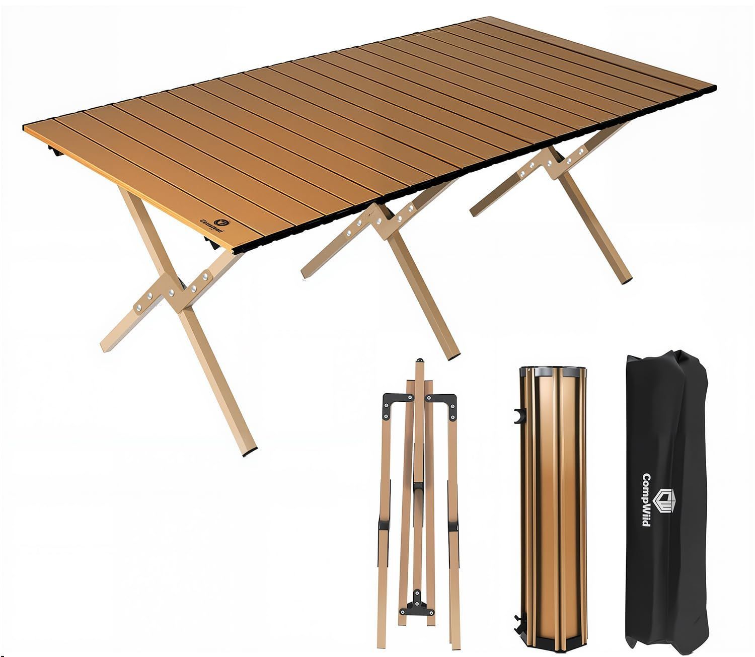 VASTLAND ウッドロールトップテーブル 120cm VASTLAND 天然木ロール