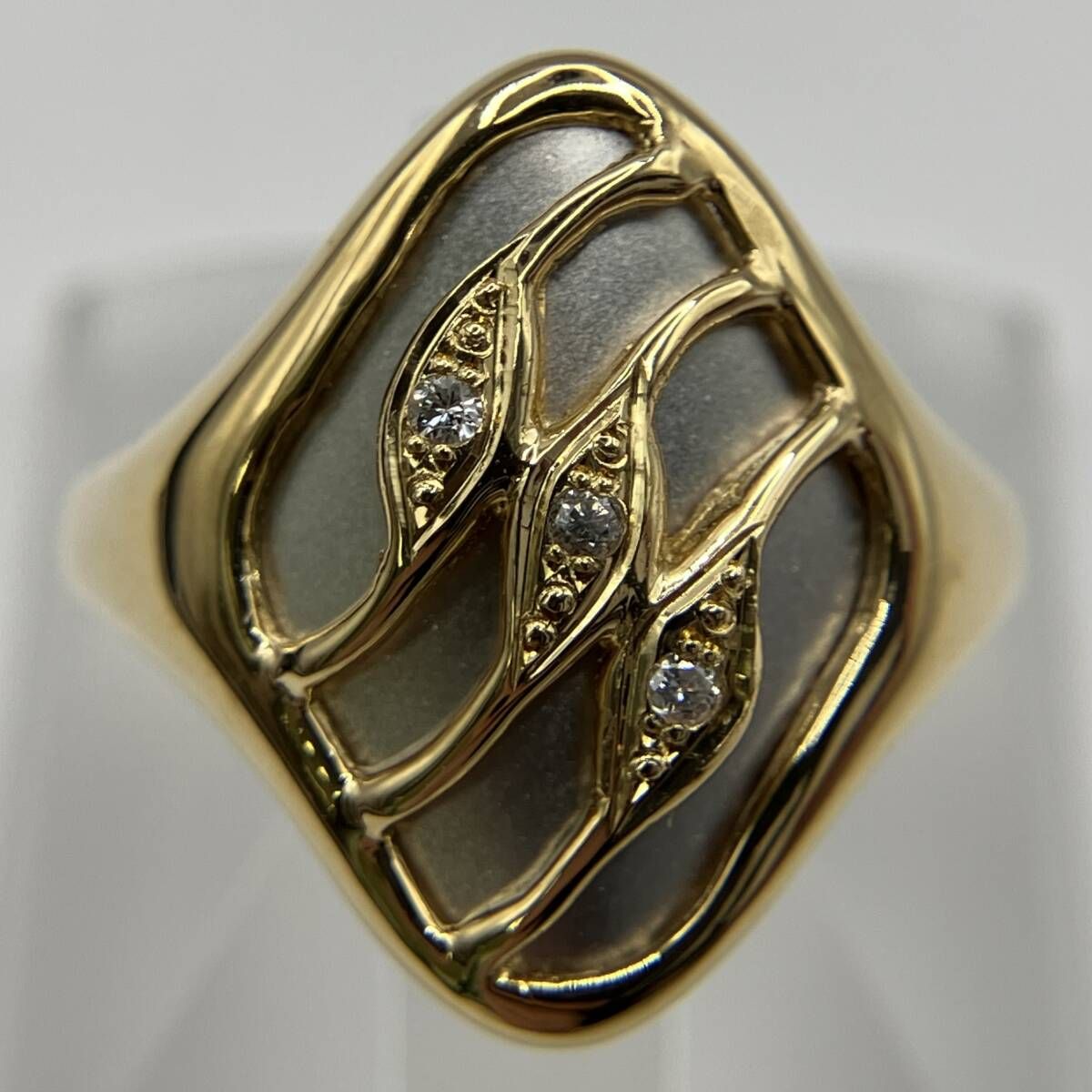 本体のみ Pt900 プラチナ K18 18金 イエローゴールド 11.5号 総重量約 3.6g リング 指輪