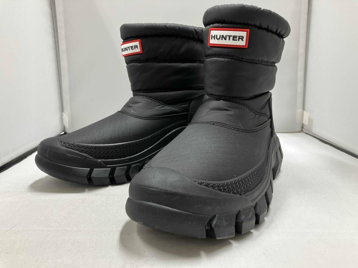 HUNTER ブラック ショートブーツ　 EU38 ／24センチ HUNTER ブラウン 長靴 EU38 24cm HUNTER ブラック ショートブーツ EU38