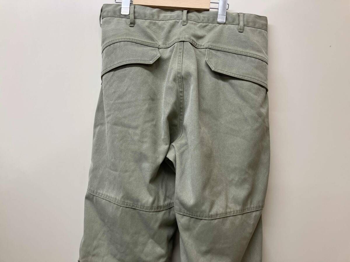 BEAMS 綿パン テックダックダブルポケットパンツ ビッグシルエット ストレスフリー