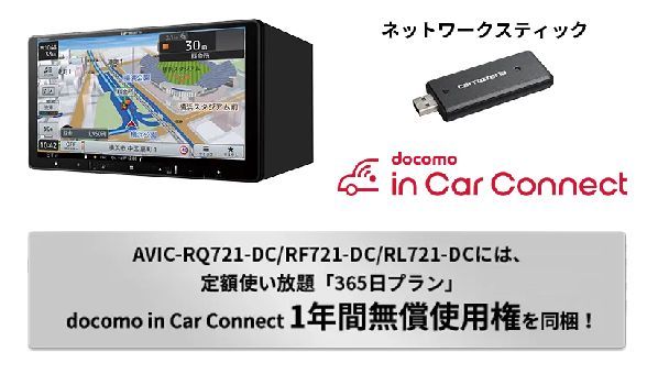 カロッツェリア8V型楽ナビAVIC-RL721-DC+TBX-D002+RD-N002+ライズ