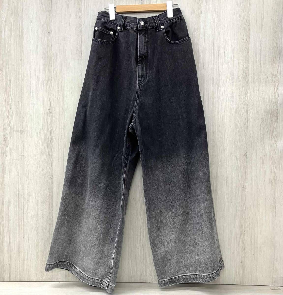 MAISON SPECIAL|メゾンスペシャル|ジーンズ|ハイパーワイドデニムバギーパンツ| |ブラック|サイズ1