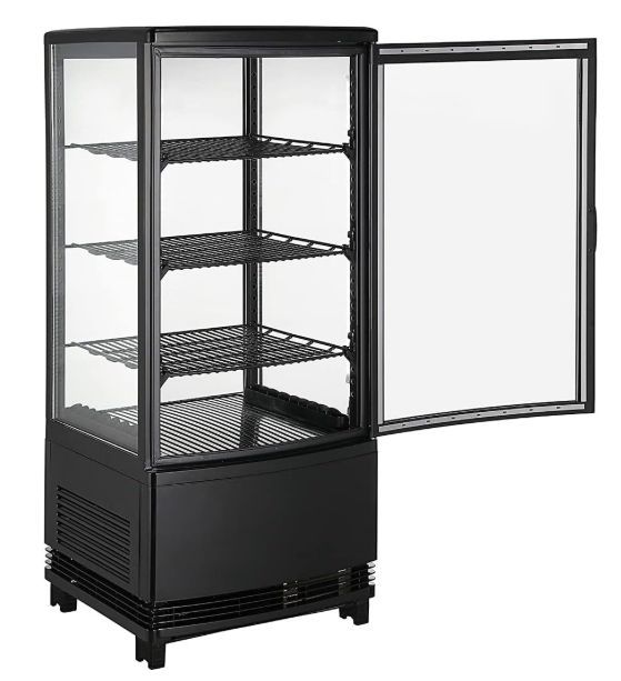 Hijiru 4面ガラス冷蔵ショーケース80L HJR-URK80BK ☆中古品 FRSC-018