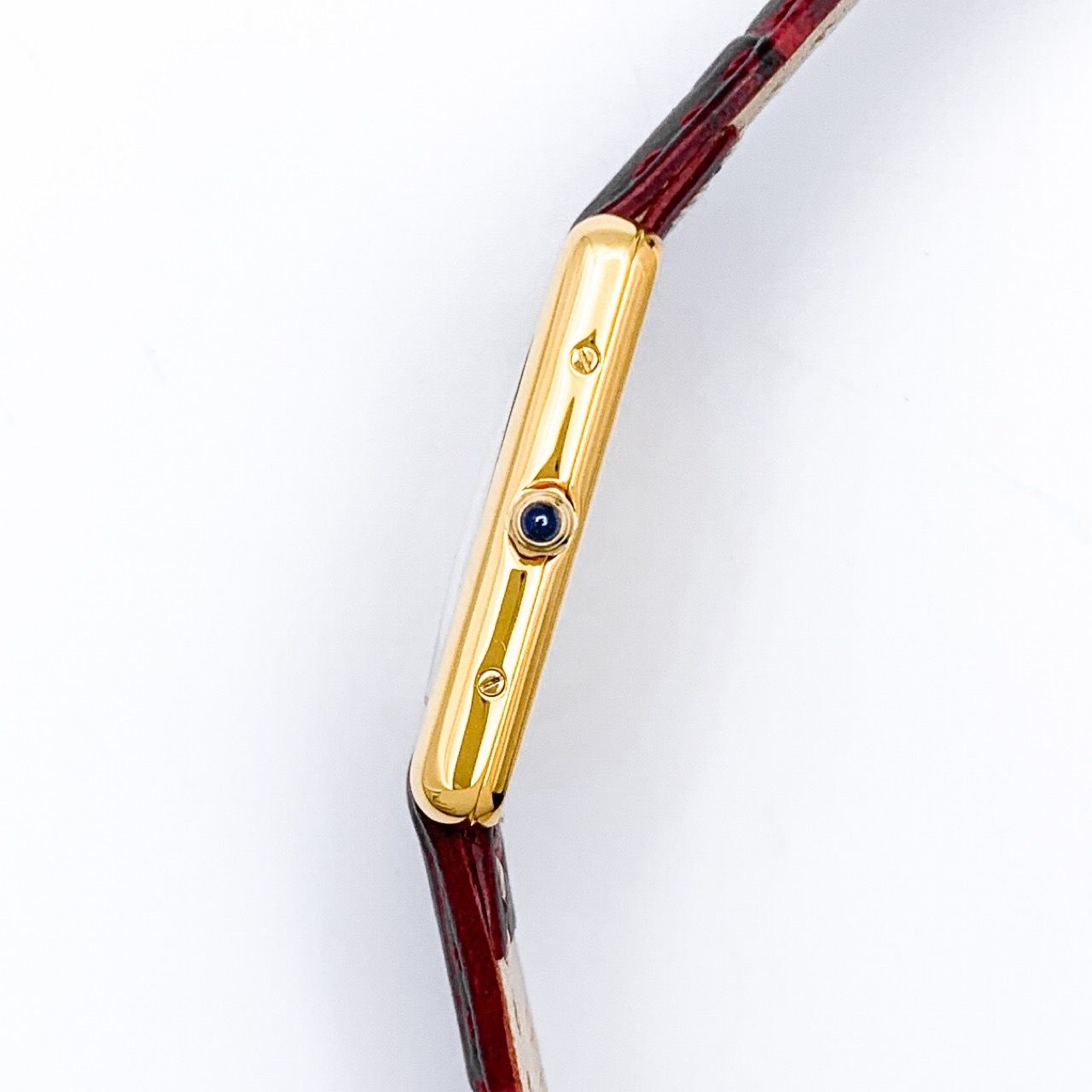  仕上済 カルティエ マストタンク LM レッドビックローマン文字盤 ゴールド SV 925 メンズ 腕時計 CARTIER 時計 その他 時計
