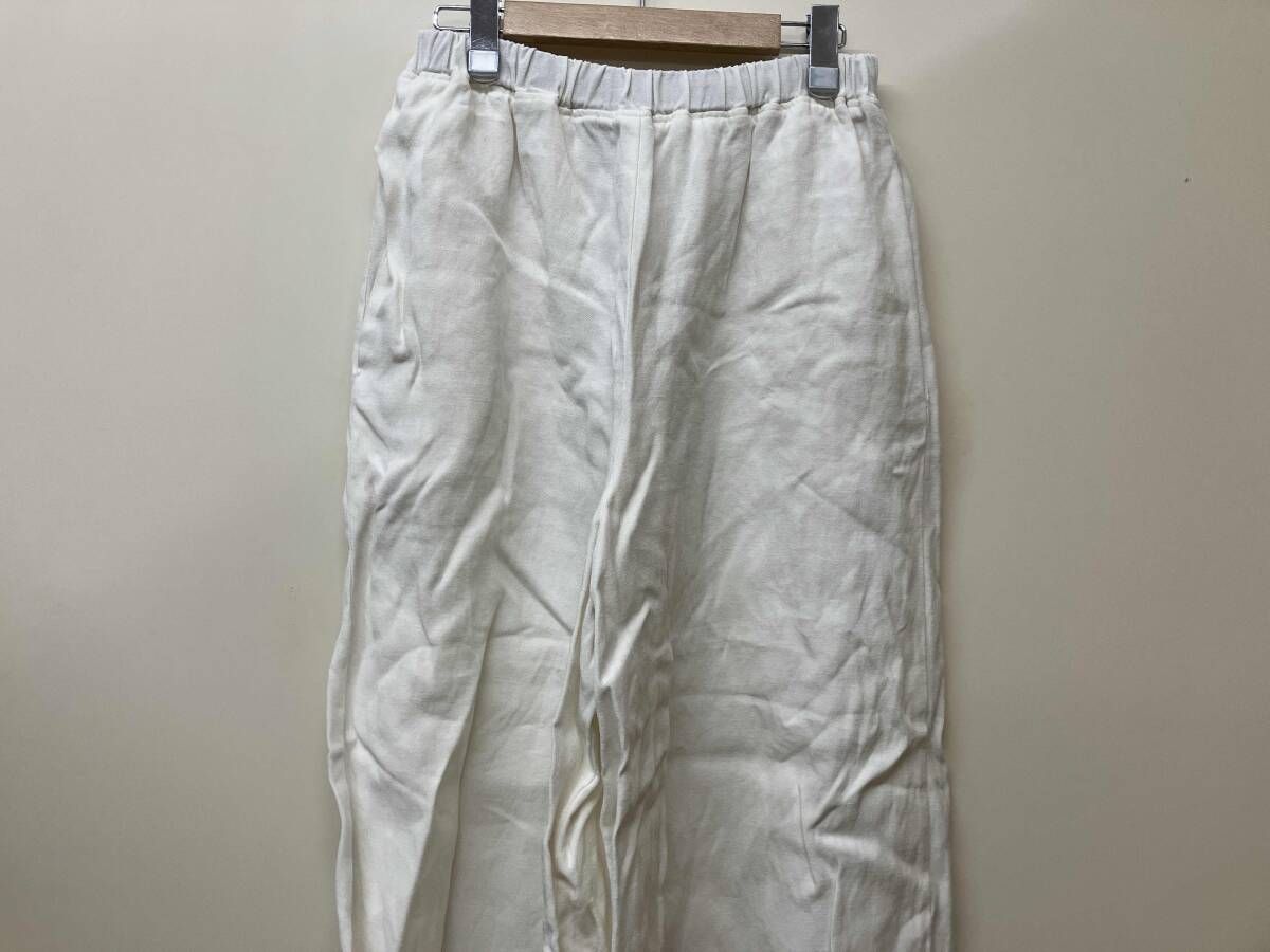 kujaku|リネンイージーパンツ|ホワイト