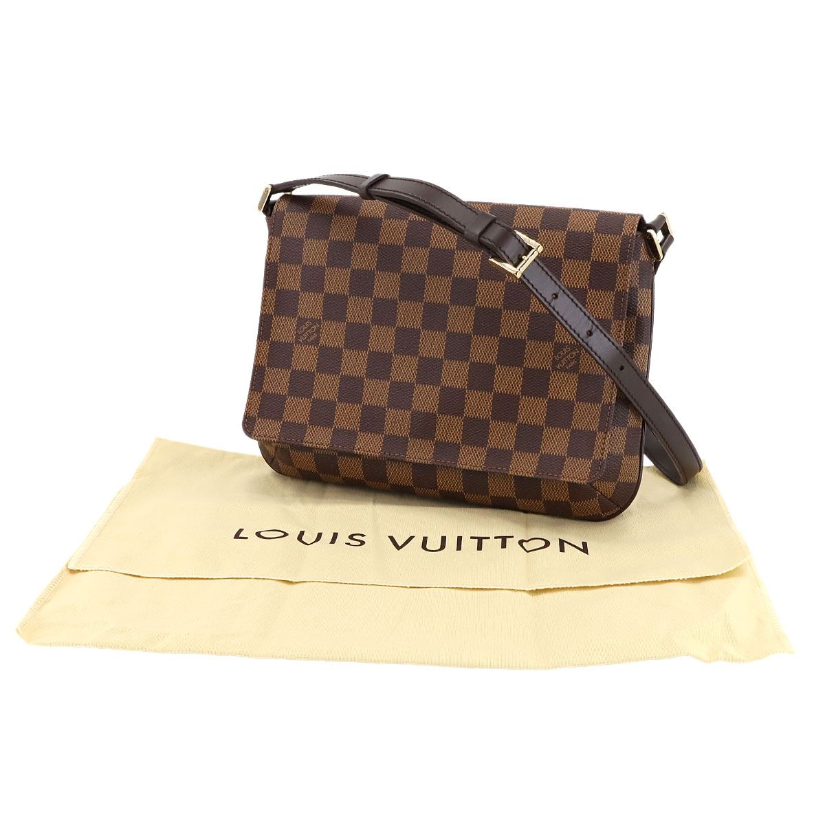 ルイ ヴィトン LOUIS VUITTON ダミエ ミュゼット タンゴ ショート ショルダー バッグ エベヌ N 51255