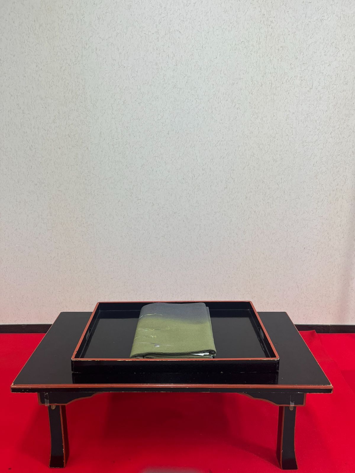 小京都 名古屋帯 帯 ちりめん 緑 花 着物 和服