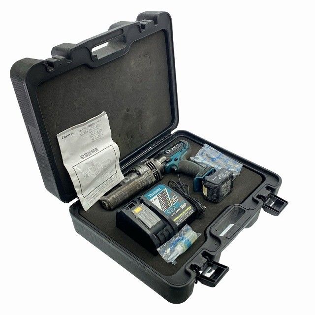 品 OGURA オグラ 18 V コードレス鉄筋カッター HCC-16 DF 切断径16 mm バッテリ 3.0 Ah 充電器 ケース付 充電式鉄筋切断機119785