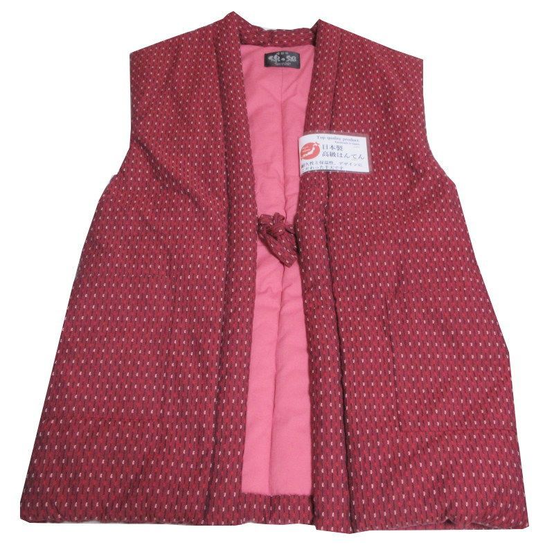 久留米 紬調 久留米はんてん 綿入れ半天 女性 婦人 レディース はんてん ちゃんちゃんこ 袢天 半天 半纏 made in japan