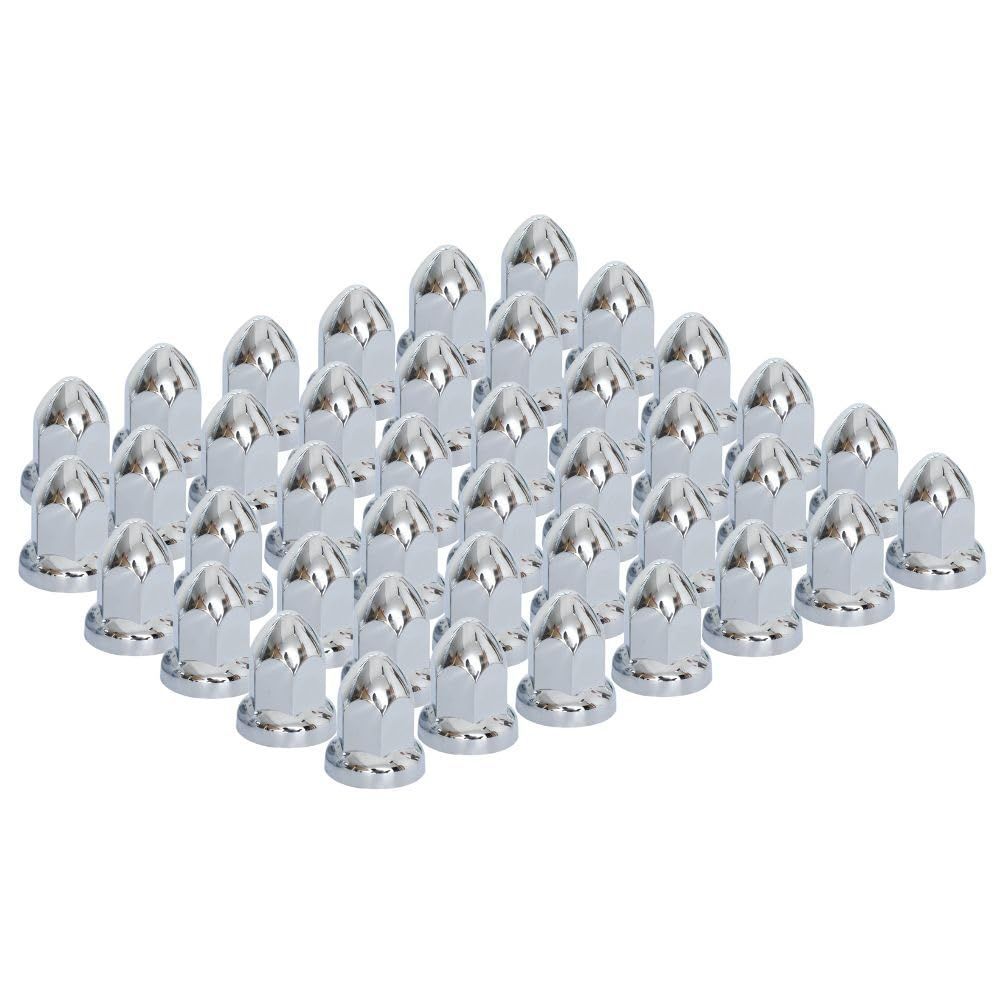 トンガリ ホイール ナット キャップ 33mm H60 トラック ダンプ デコトラ アメリカン ユーロ カスタム 10個 20個 40個 60個 セット クロムメッキ アメ車 (40個)