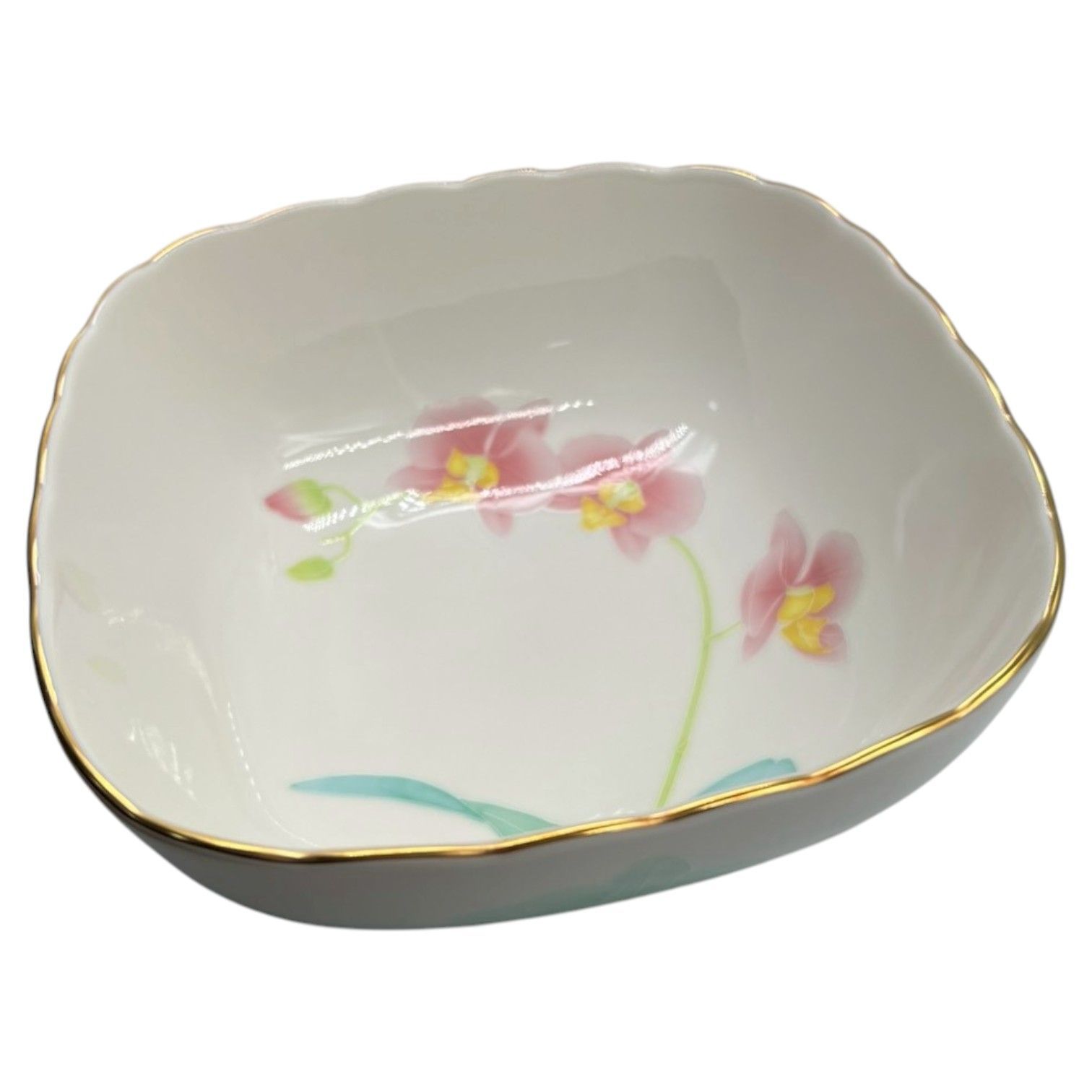 香蘭社 W514-EEX 胡蝶蘭 深鉢 食器 金彩 色絵 テーブルウェア 陶磁器