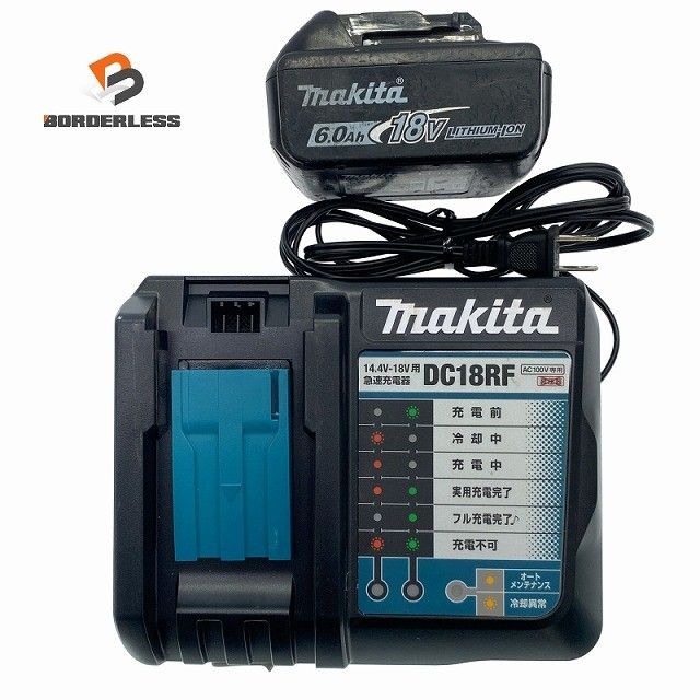 比較的 セット makita マキタ 18 V 6 0 Ah リチウムイオンバッテリー BL 1860 B 急速充電器 DC RF リチウムイオン電池119912