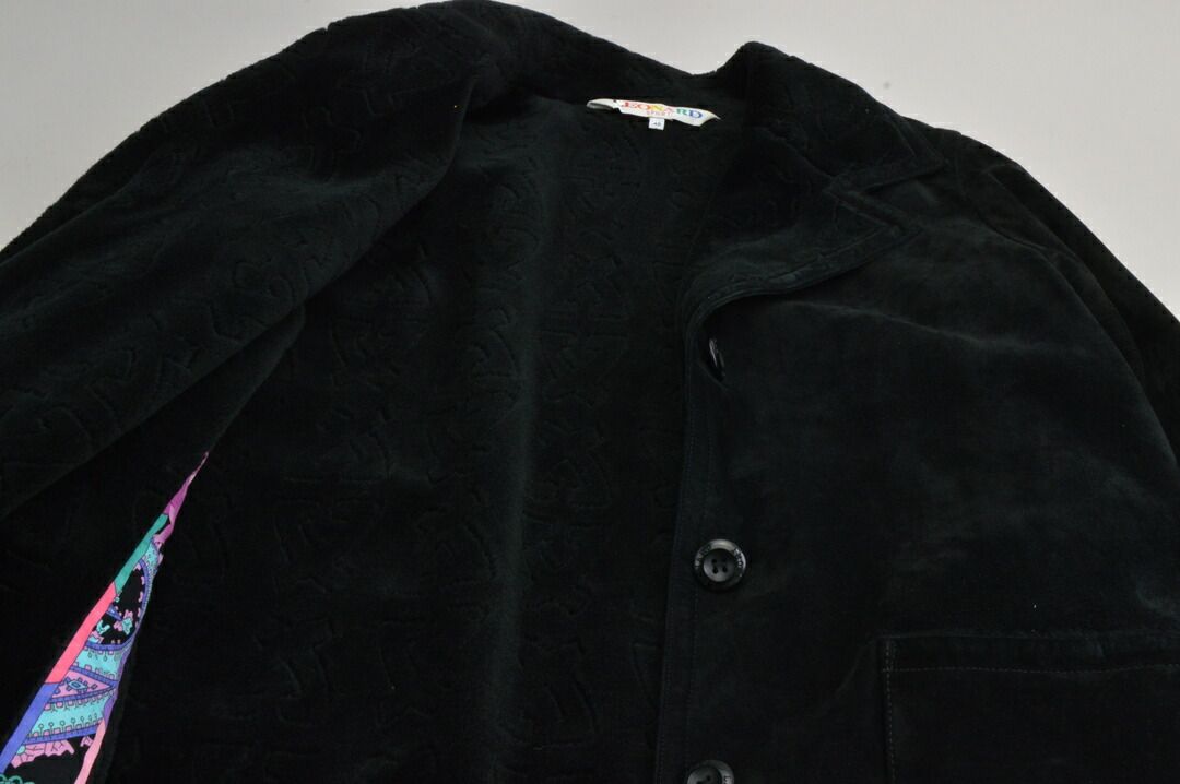 レオナール LEONARD ダブルコート ジャケット 柄 ブラック 日本製