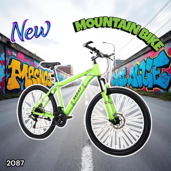 2087 マウンテンバイク ネオン 26インチ シマノ製 21段変速 ディスク