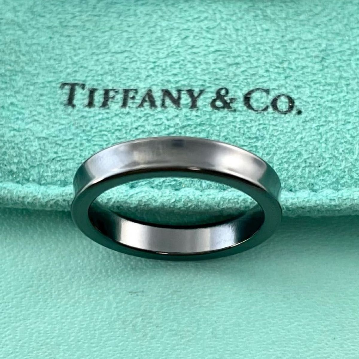 ティファニー ナロー チタン TI リング 1837 6号 ティファニー ナロー チタン TI リング 1837 6号