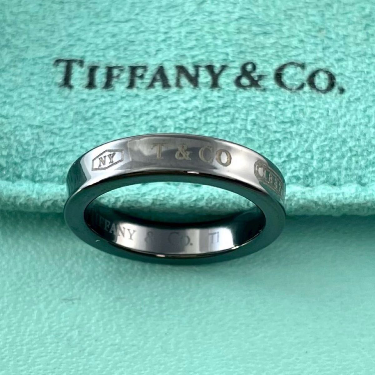 ティファニー 10号 1837 ナロー リング ブラック チタン XL1fe - メルカリ