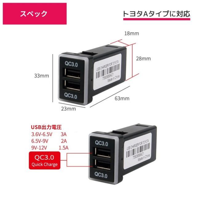 ジムニー JB64W H30/7- デュアル USBポート 2ポート/USB電源増設 QC3.0 急速充電 USBスイッチホールカバー スマホ タブレット 充電 車載