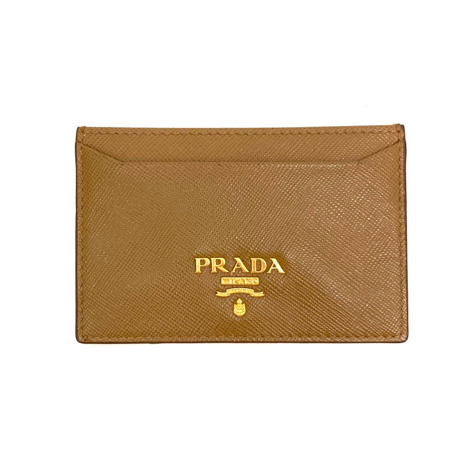 ◇PRADA◇プラダ サフィアーノレザー カードケース 名刺入れ ブラウン 