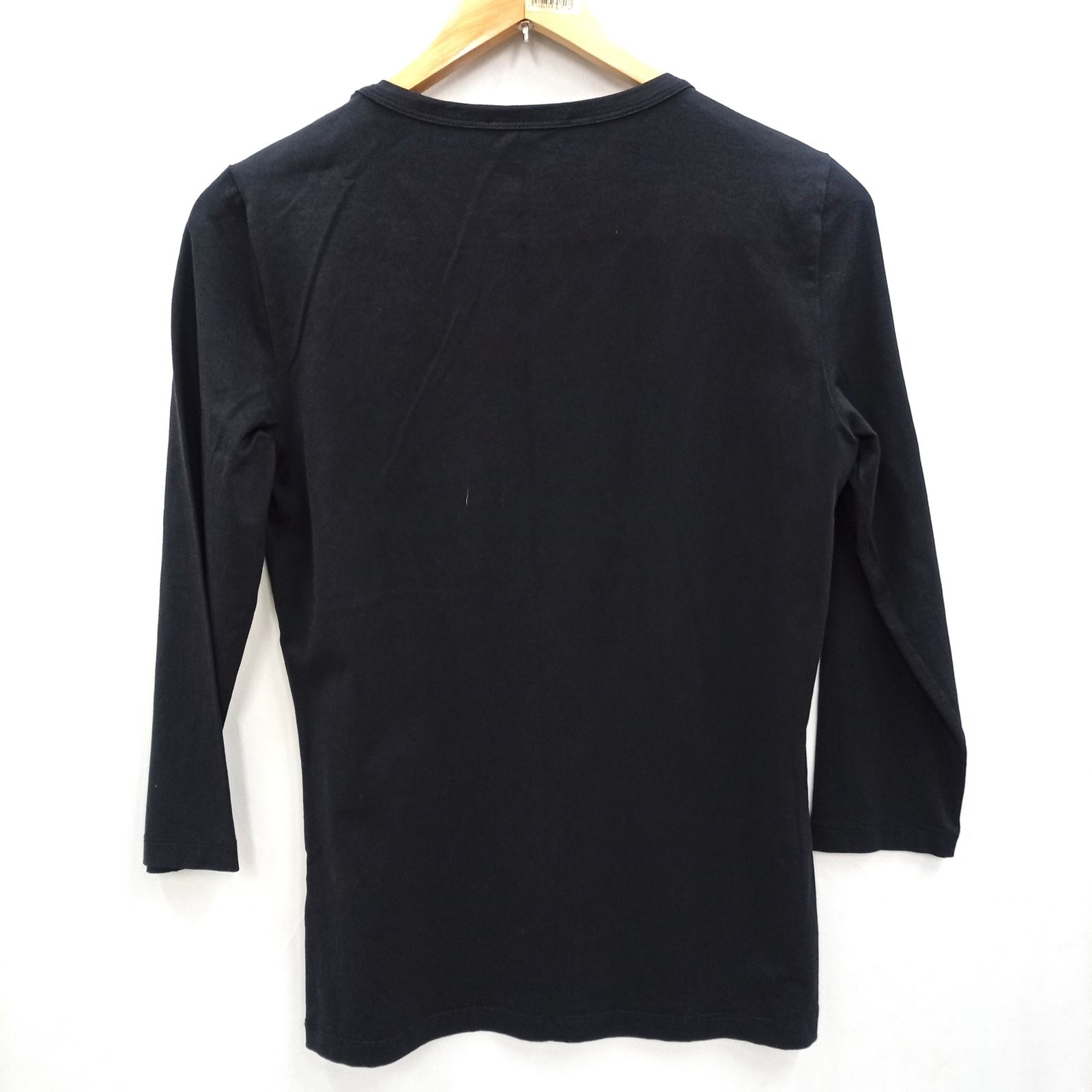 CELINE セリーヌ Tシャツ ブラック カットソー 七分丈 サイズM レディース ネイビー JA-25527