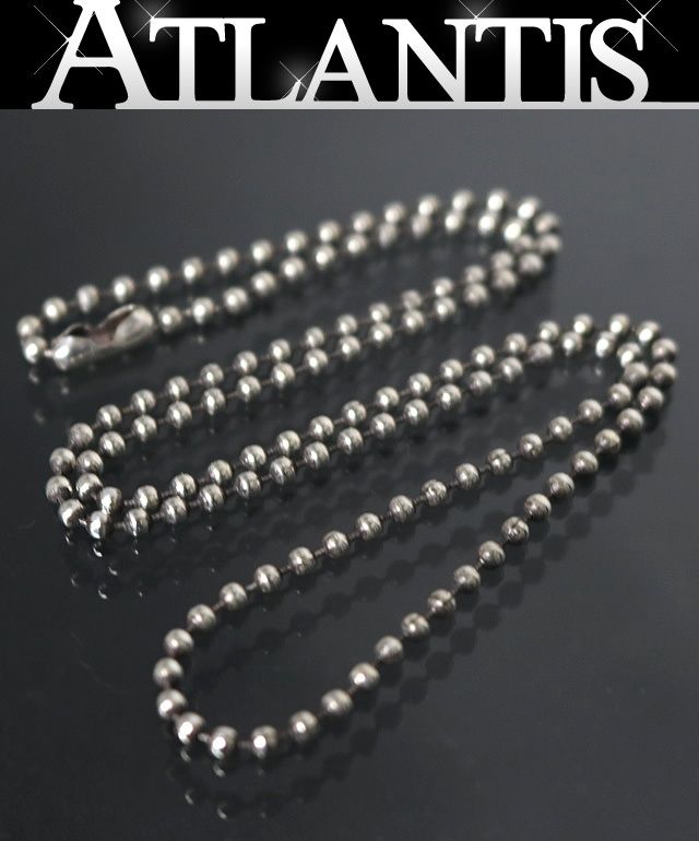 CHROME HEARTS クロムハーツ ボールチェーン ネックレス 46 cm メンズ シルバー SV 925 101111