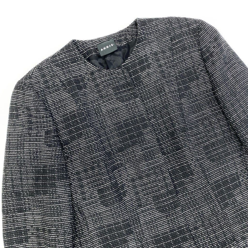 59L15 【美品】AKRIS アクリス ノーカラージャケット ウールジャケット