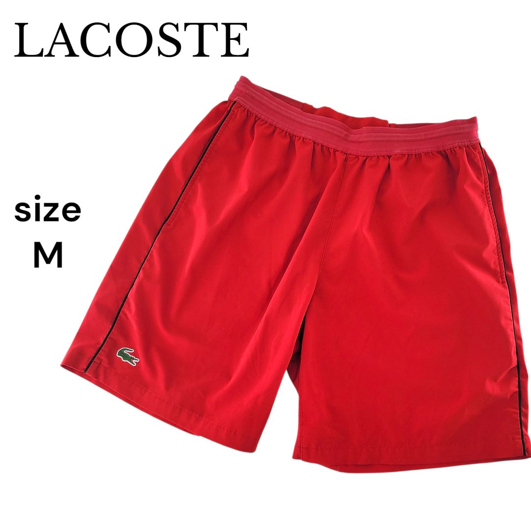 LACOSTE ラコステ ショートパンツ ハーフパンツ テニスパンツ 赤色