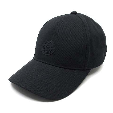 【中古】モンクレール MONCLER 2025SS ラバーロゴ アイコンパッチ ベースボール キャップ BASEBALL CAP ブラック 黒 フリー 3B00026 モンクレール MONCLER 2025SS ラバーロゴ アイコンパッチ ベースボール