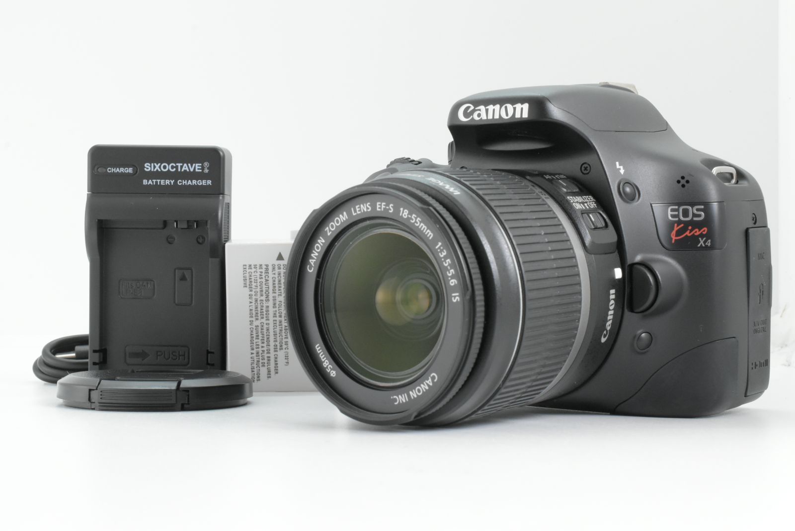 Canon EOS Digital 一眼レフカメラ 18-55mmレンズ付き 美品】シャッターカウント1835回 Canon EOS Kiss X4 w/ EF-S 18-55mm