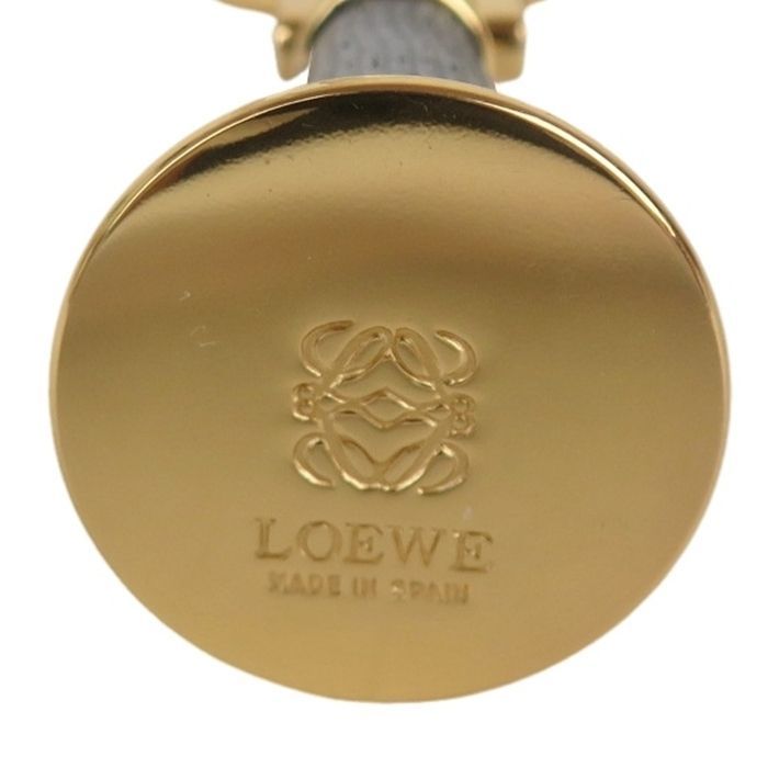 LOEWE ロエベ　キーリング LOEWE ロエベ キーリング キーホルダー レザー ブラックxゴールド