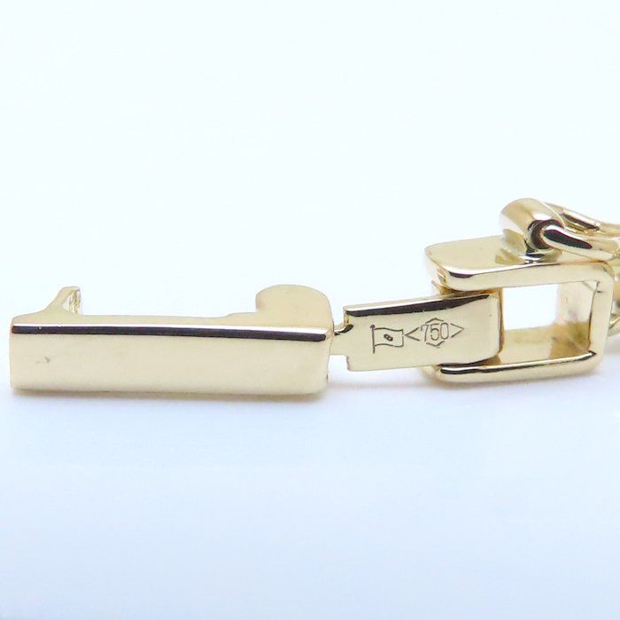  喜平ネックレス K 18 YG イエローゴールド 6面 ダブル 50 cm 10 1 g メンズ 76364 FJ ネックレス アクセサリー