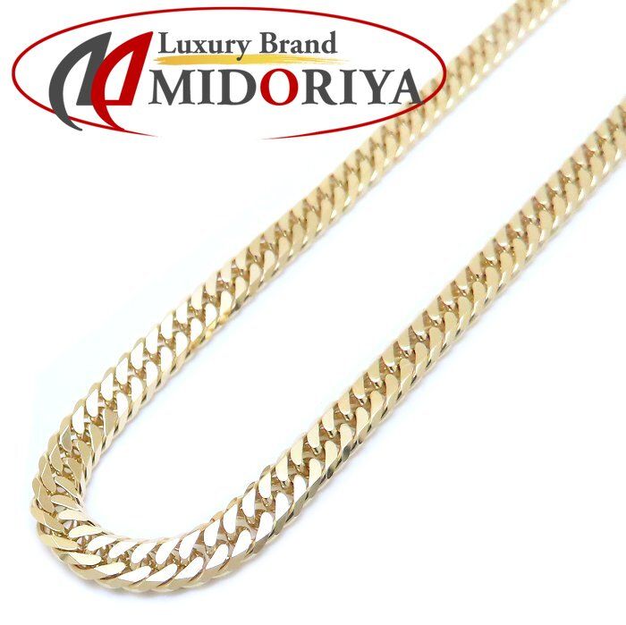 喜平ネックレス K 18 YG イエローゴールド 6面 ダブル 50 cm 20.3 g メンズ 76369 FJ