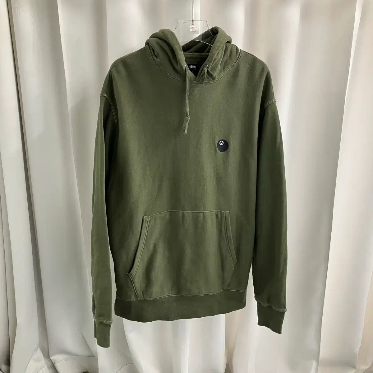 STUSSY カーキ 8ボール フーディー Tシャツ M