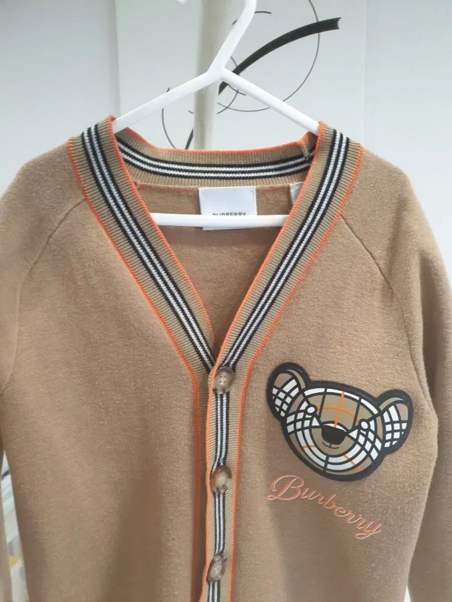 バーバリーキッズ テディベア カシミア カーディガン ブラウン