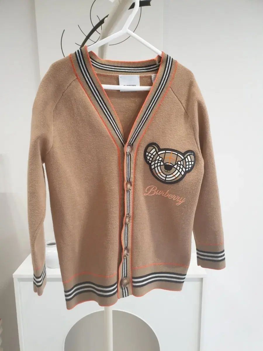 バーバリーキッズ テディベア カシミア カーディガン ブラウン